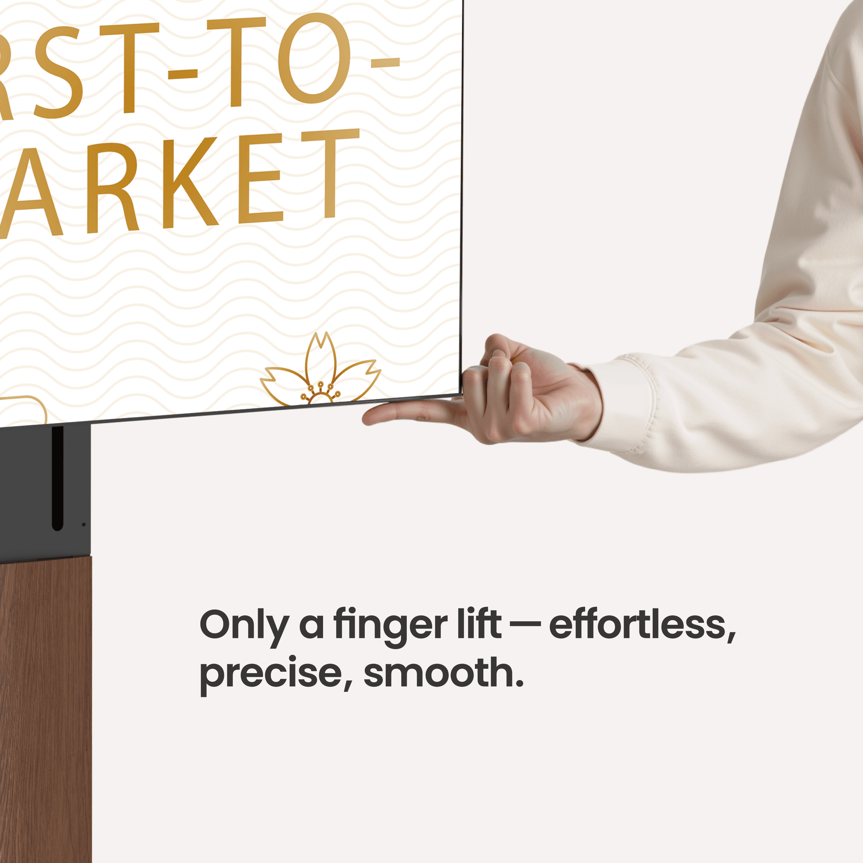 Crea MS-450H, FreeLift Mobile TV Cart (55"-86") - 4