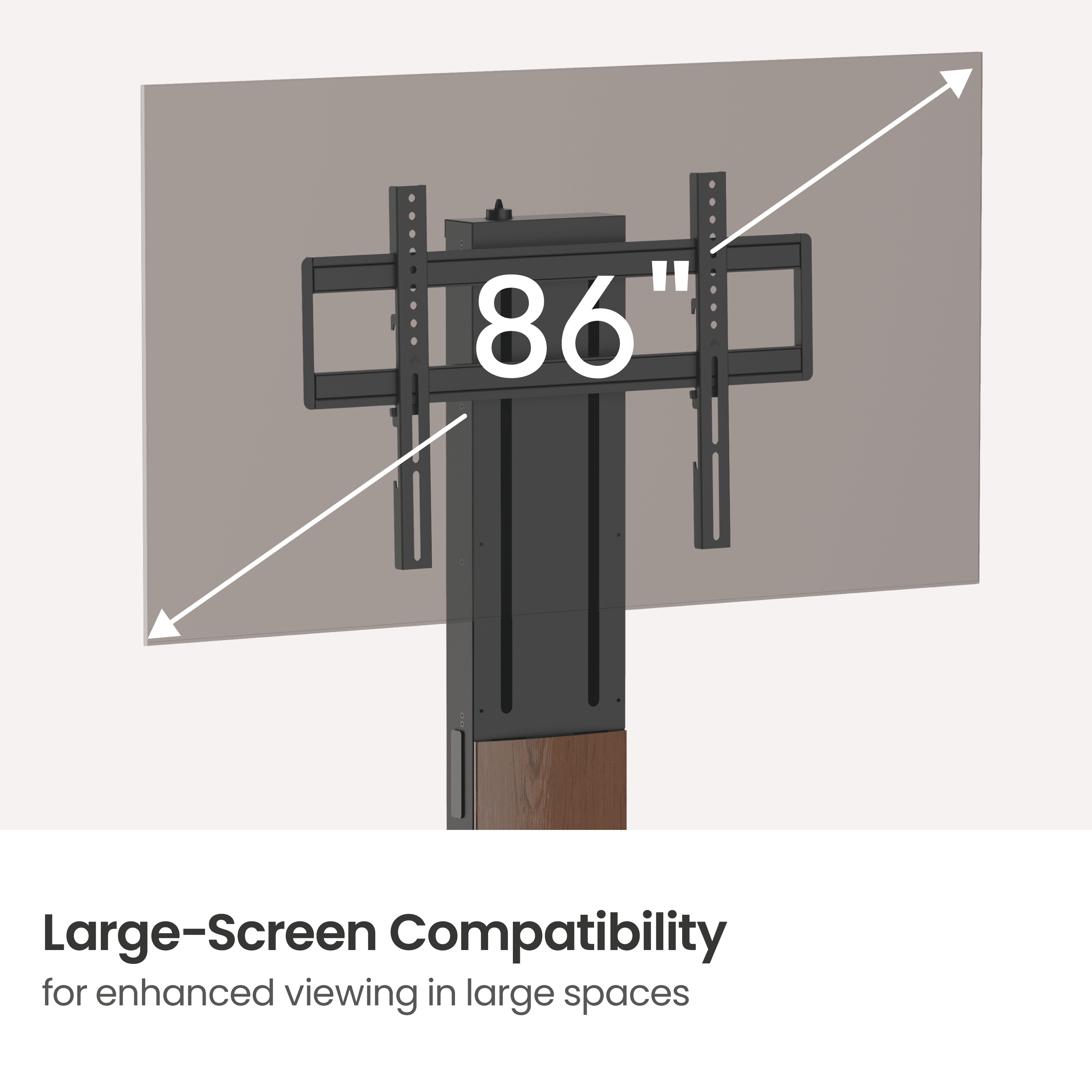 Crea MS-450H, FreeLift Mobile TV Cart (55"-86") - 7