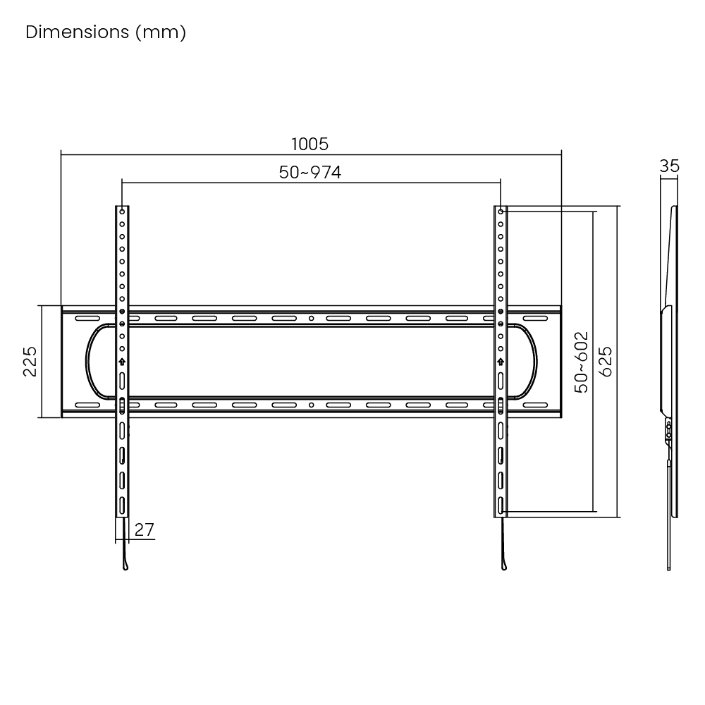 Crea PL90F, Sabit TV Duvar Askı Aparatı (60"-120") - 4